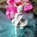 Ballerina con tutù e coroncina  3d in gesso ceramico profumato su tulle 