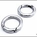 Moschettone anello, Ø 25 mm. colore argento - 2 pezzi