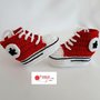 Scarpine tipo converse uncinetto cotone