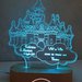 Lampada luce led castello con base vari colori idea regalo bomboniera personalizzabile bomboniera