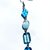 Pendenti con perle di vetro di Boemia azzurre