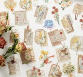 16 mixed decorative washi stickers, Stickers, Scrapbooking, Junk journal, Diary planner decoration, 16 pezzi misti set