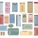 15 mixed Retro ticket memory deco stickers, Stickers, Scrapbooking, Journal planner, 15 pezzi set