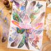 9 mixed Glitter feather decorative stickers, Feather stickers, Stickers, Journal planner, Scrapbooking, 9 pezzi set