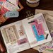 15 mixed Vintage style bills ticket sticker, Stickers, Tickets sticker, Scrapbooking, Bullet journal, 15 pezzi set