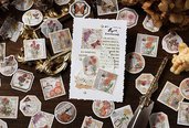 25 Mixed design of english poetry flower mini stickers, Flower stickers, Diary planner stickers, Junk journal, Scrapbooking, 25 pezzi set