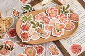 25 mixed spring floral decorative stickers, Stickers pack, Junk journal planner, Scrapbooking