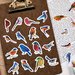 Cute animal birds stickers, Stickers, Junk journal, Scrapbooking, Diary planner stickers