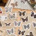 Vintage style butterfly stickers, Stickers, Scrapbooking, Diary planner embellishment