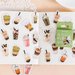 Milk tea decorative stickers, Stickers, Scrapbooking, Diary planner stickers