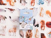 Forest animals mini paper stickers, Stickers, Scrapbooking, Diary planner stickers, Box stickers