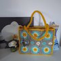 Borsa a uncinetto estiva granny girasole