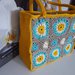 Borsa a uncinetto estiva granny girasole