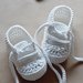 Scarpine Battesimo neonato/bambino in puro cotone bianco - Enea