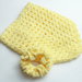 Bandana gialla per primavera di cotone protegge i capelli dal vento e sole ed è una buona idea per un regalo per esempio per compleanno.