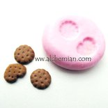 Mini biscotti, doppio stampo flessibile in gomma siliconica atossica, stampino morbido facile per fimo 025.001.112