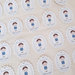 Etichette Card Art prima comunione bimba e bimbo ovali smerlate bianche personalizzabili 7cm