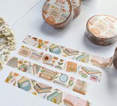 Washi tape book, Washi tape, Aesthetic washi tape, Bullet journal, Scrapbooking, Diary planner decoration