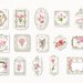 18 mixed pack Vintage labels collage sticker, Stickers, Labels sticker, Scrapbooking, Diary junk journal 
