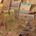 18 mixed pack Vintage paper bill traveler, Decoration paper, Scrapbooking, Gold junk journal decoration 