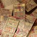 18 mixed pack Vintage paper bill traveler, Decoration paper, Scrapbooking, Gold junk journal decoration 