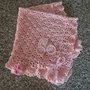 Copertina rosa in cotone all'uncinetto 