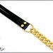 Tracolla per borsa lunga cm. 115 - doppio cuoio fiorentino - colore a scelta, catena e moschettoni oro