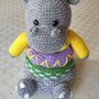 Ippopotamo amigurumi impilabile