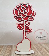 Idea regalo rosa con cuore con dedica personalizzabile mamma maestre san valentino