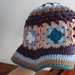 Cappellino a secchiello vintage Uncinetto donna e ragazza cotone primavera estate autunno handmade artigianale 