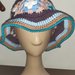 Cappellino a secchiello vintage Uncinetto donna e ragazza cotone primavera estate autunno handmade artigianale 