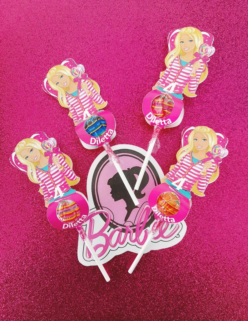 Chupa Chups Personalizzati Barbie Ken Regalini Fine Festa Compleann Su Misshobby 