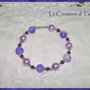 Bracciale perle in fimo Viola