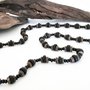 Collana Uomo in Cocco naturale e Legno nero - MWN15