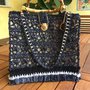 Tote bag rafia black