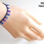 M1- Bracciale Margherita in Violetto, fiordaliso e blu savoia - WBB06