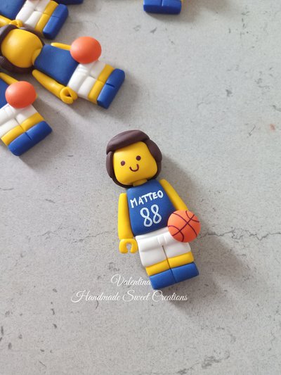 Calamita cuore con omino Lego bomboniera segnaposto - Feste - Bomb