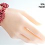 Bracciale rosso in Alluminio diamantata chainmaille - WAB06