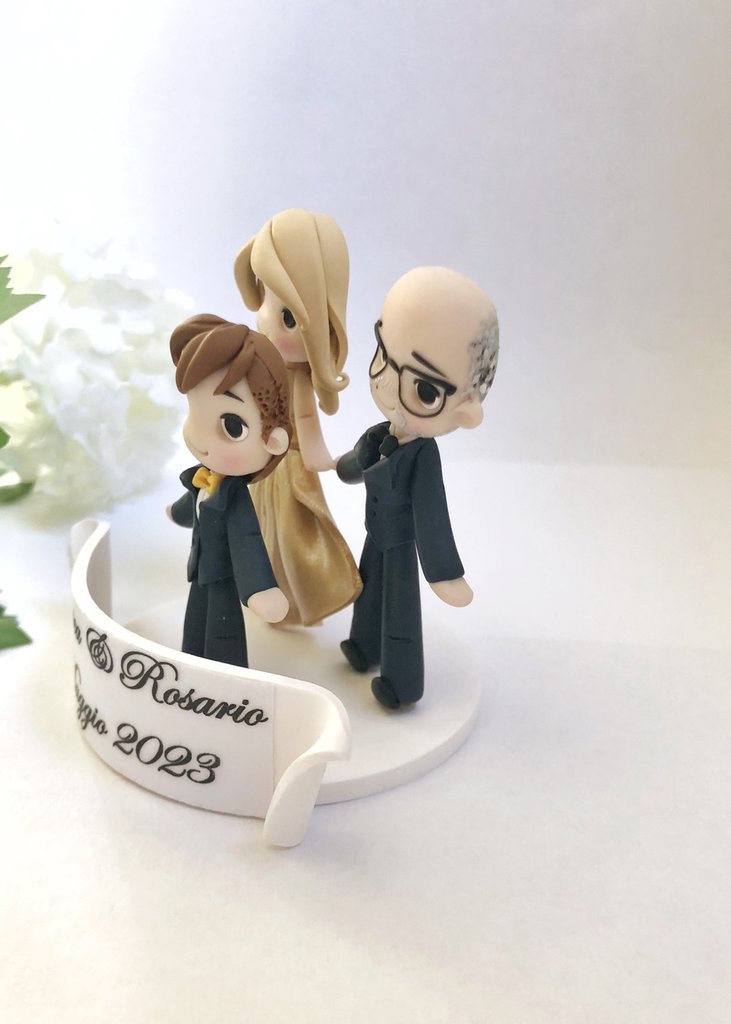 Torta Topper Sposi Cake Topper Matrimonio Statuina Sposi Per Torta Nuziale Dekora F 1282956 - 4