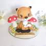 Cake Topper Volpe , primo compleanno, battesimo, nascita bimbo, nascita bimba