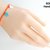 M1- Bracciale Cuore in arancione, bianco e turchese - WBB07