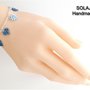 M1- Bracciale Cuore in argento e toni del blu denim - WBB14