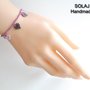 M1- Bracciale Cuore in Orchidea, malva talpa e lavanda porpora - WBB15