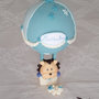 cake topper mongolfiera battesimo azzurra con leone personalizzabile