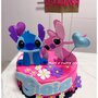 Torta scenografica Stitch e Angel personalizzata 