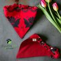 SCRUNCHIE BANDANA PER CANI TAGLIA PICCOLA-MEDIA ROSSO