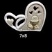 Stampo icona cuore da appoggio con calice in gomma siliconica professionale da colata