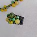 Collana e anello in pietre lavorato ad uncinetto (serie Mimosa)💚