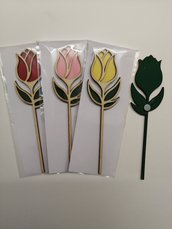 Tulipano in legno e con magnete come decorazione, bomboniera.