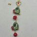 ORECCHINI LUNGHI concatenati con pale di fico d'India in ceramica siciliana di Caltagirone, orecchini estivi, folk, boho, verdi e rossi